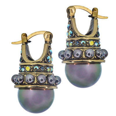 HEIDI DAUS®"Rhapsody In Hues" Beaded Crystal Hoop Earrings