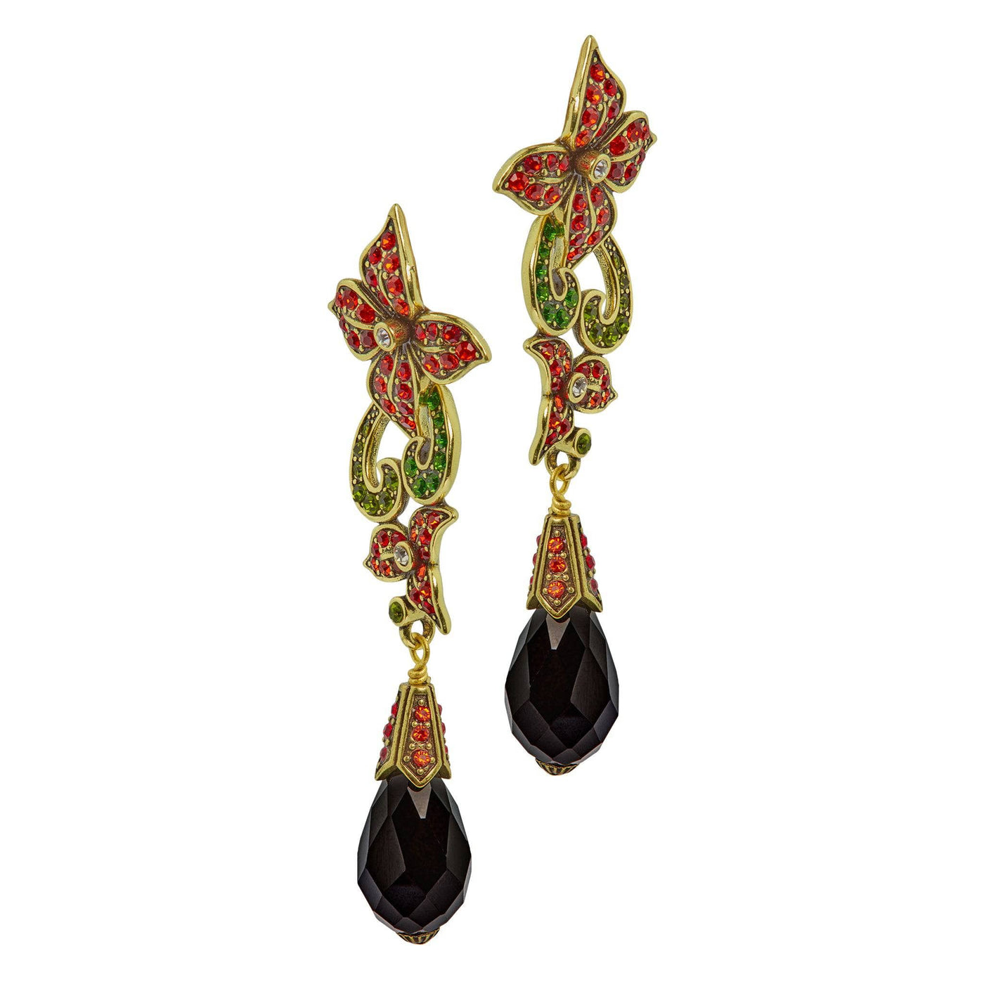 HEIDI DAUS®"Grecian Garden" Beaded Crystal Floral Earrings