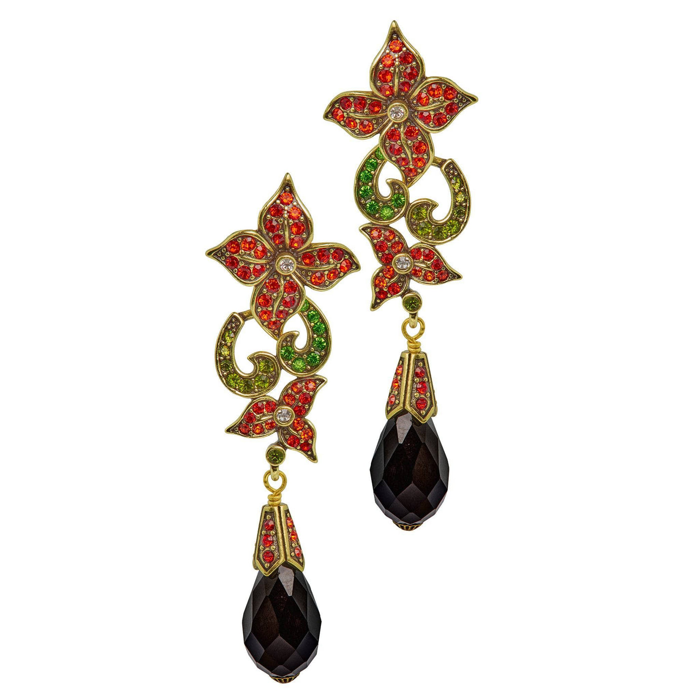 HEIDI DAUS®"Grecian Garden" Beaded Crystal Floral Earrings