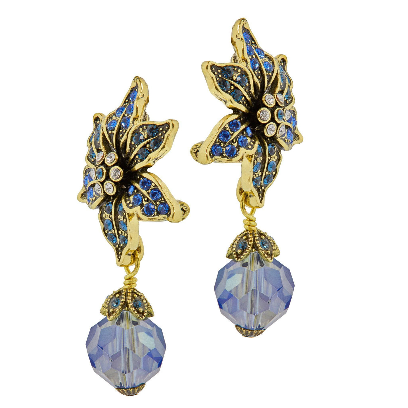 HEIDI DAUS®"Garden Flower" Beaded Crystal Floral Dangle Earrings
