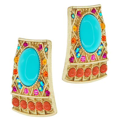 Heidi Daus®"Queen Of The Nile" Beaded Crystal Statement Button Earrings