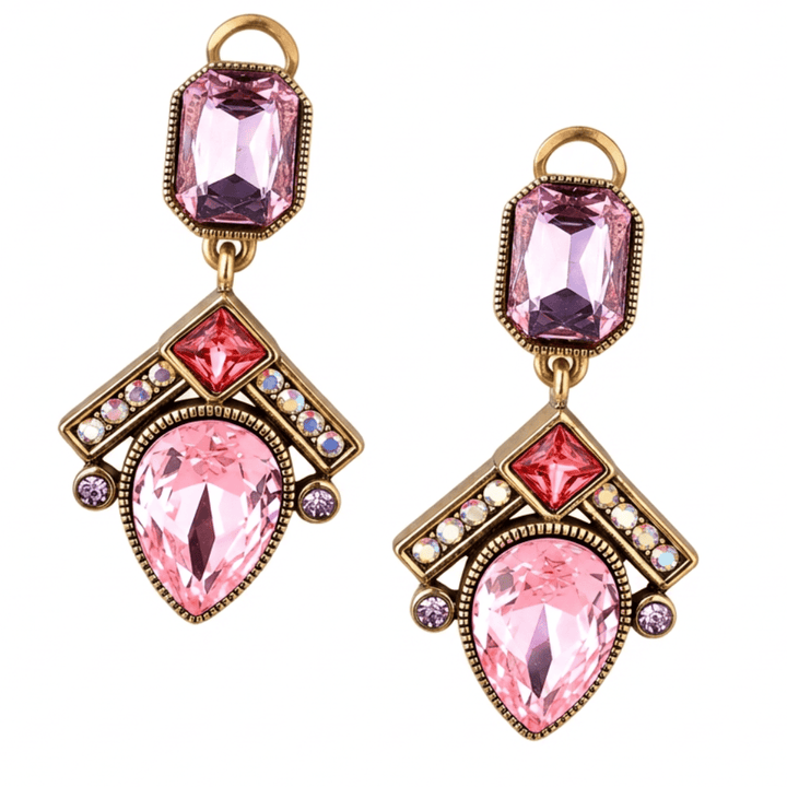 HEIDI DAUS® “Many Shades of Fabulous” Crystal Art Deco Drop Earrings