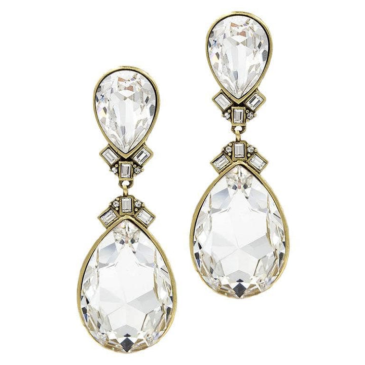 Heidi Daus®"Ultimate Elegance" Crystal Deco Earrings HEIDI DAUS®