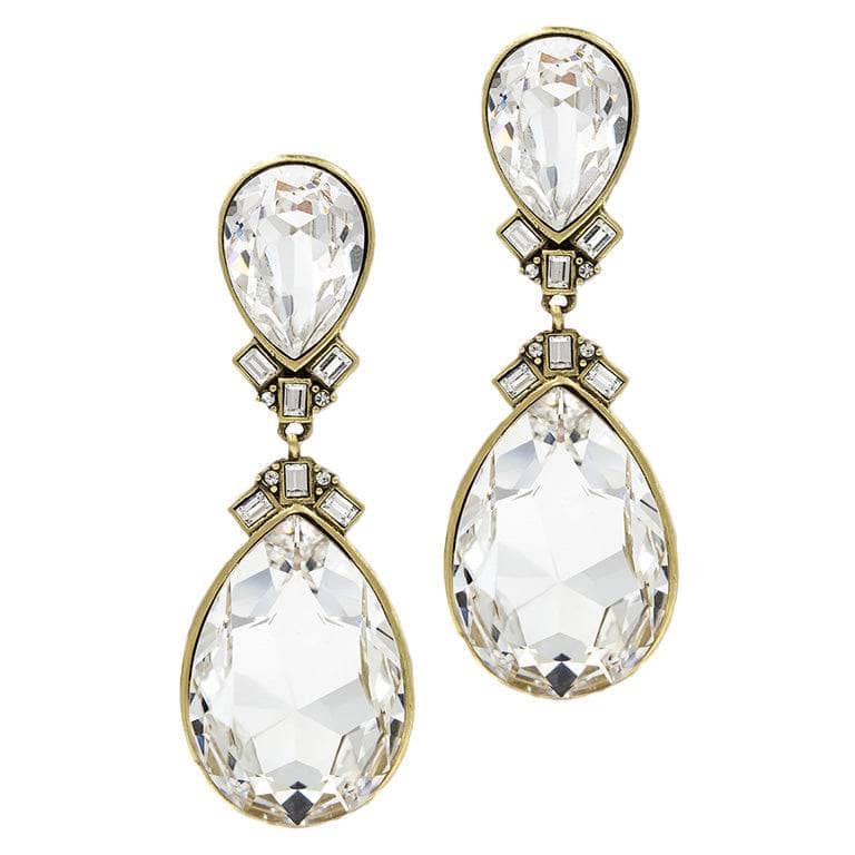 Heidi Daus®"Ultimate Elegance" Crystal Deco Earrings
