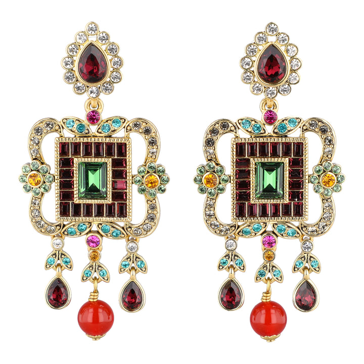 Heidi Daus® "Palace Glam" Beaded Crystal Dangle Earrings — view 1