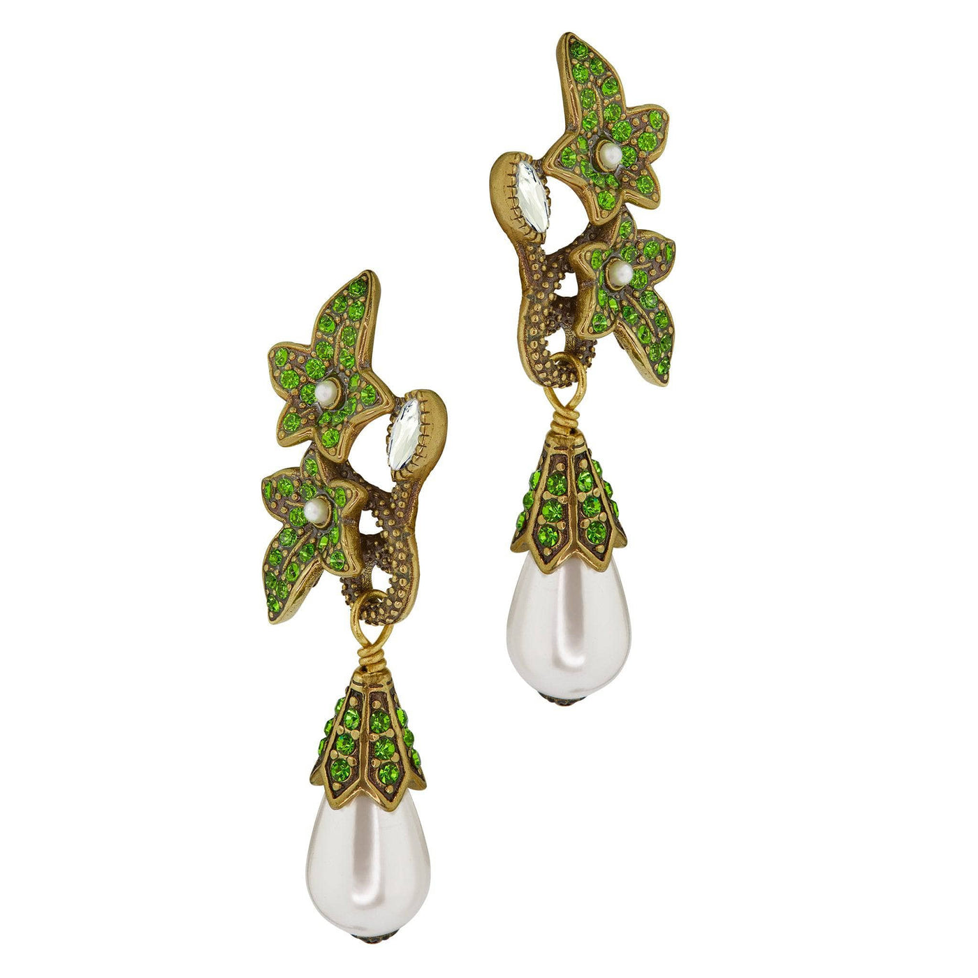 HEIDI DAUS®"Legend of Love" Beaded Crystal Floral Dangle Earrings