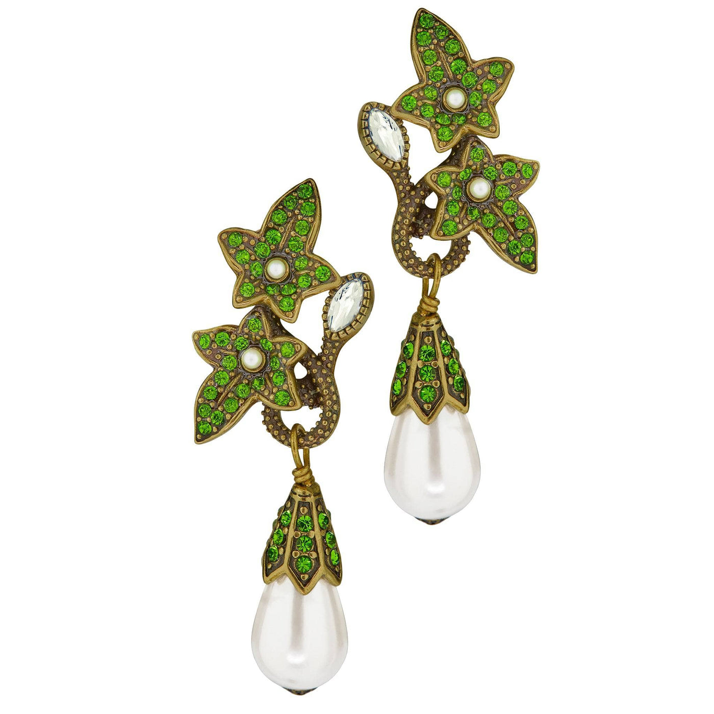 HEIDI DAUS®"Legend of Love" Beaded Crystal Floral Dangle Earrings