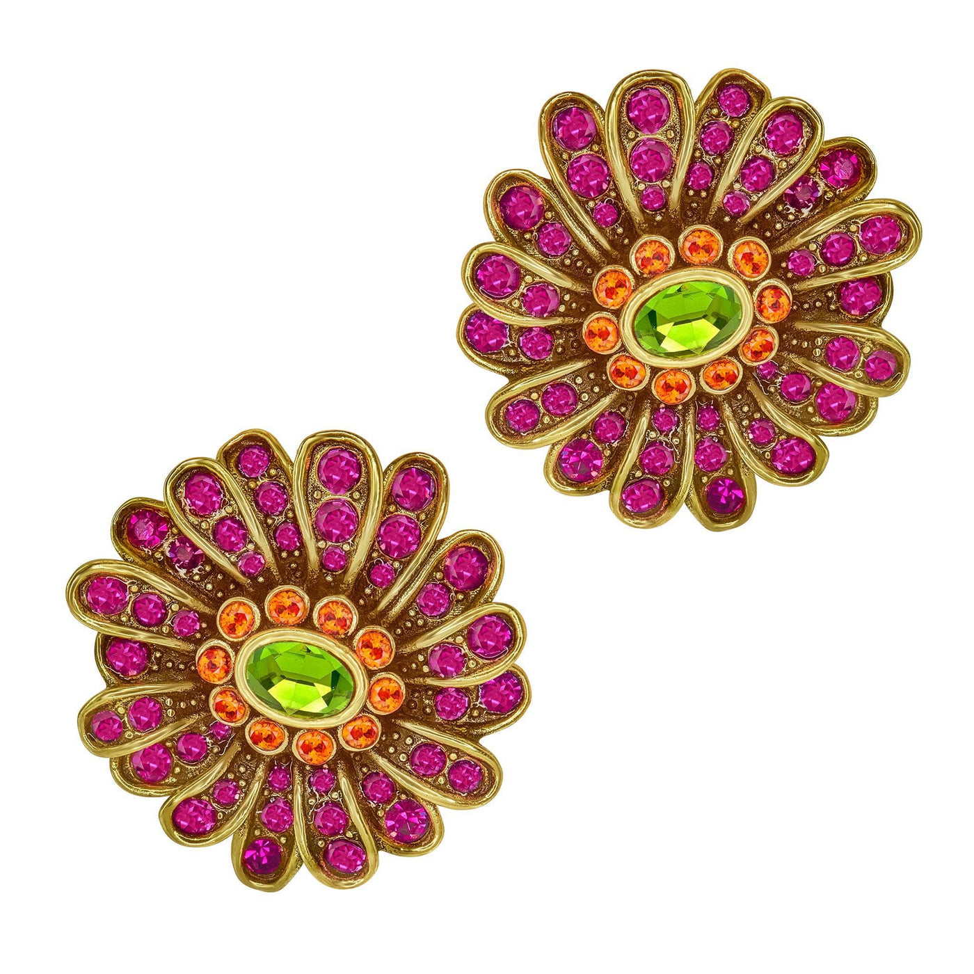 Heidi Daus®"Gerber Daisy Crazy" Crystal Floral Earrings