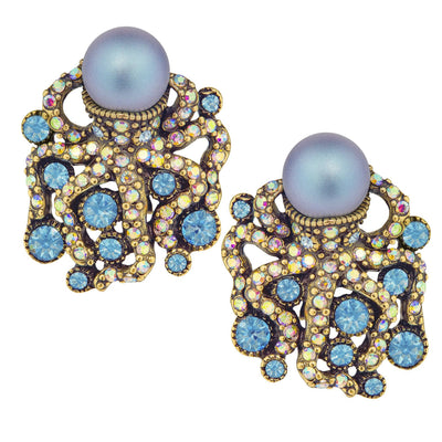 HEIDI DAUS®"Guardian Of The Deep" Beaded Crystal Octopus Earrings