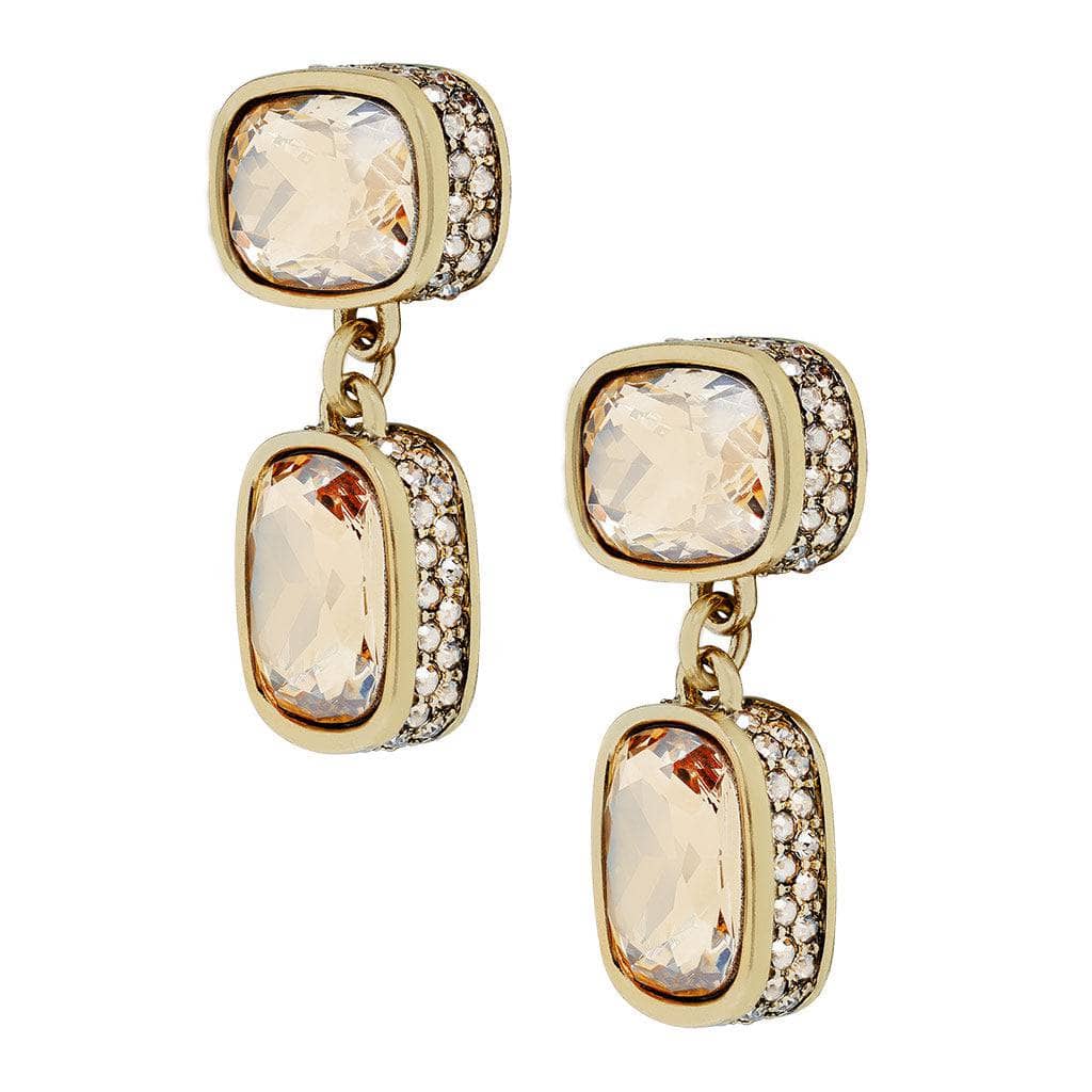 Heidi Daus® "Double Play" Crystal Drop Earrings