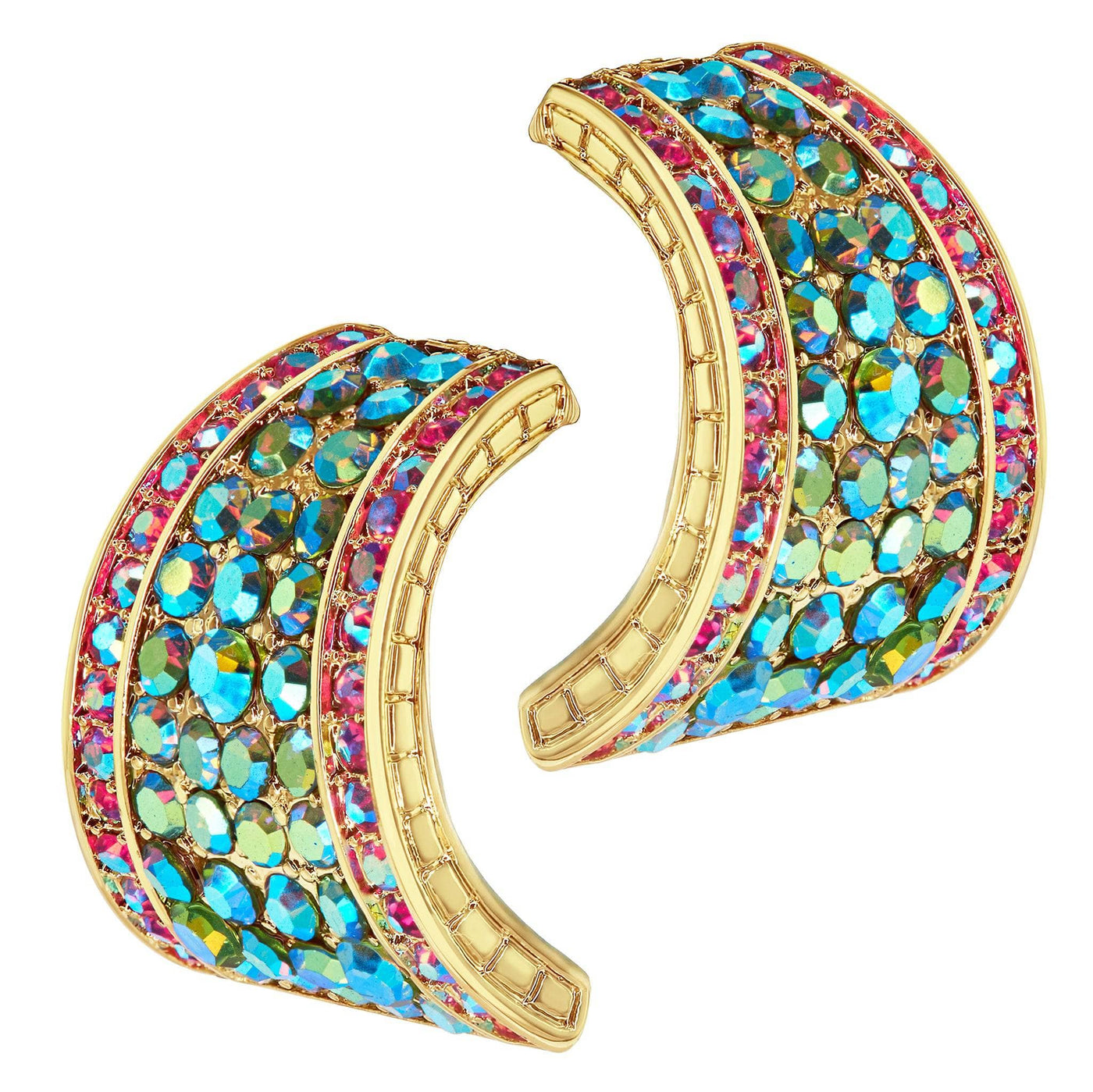 Heidi Daus®"Say it with Style Hug" Crystal Button Earring