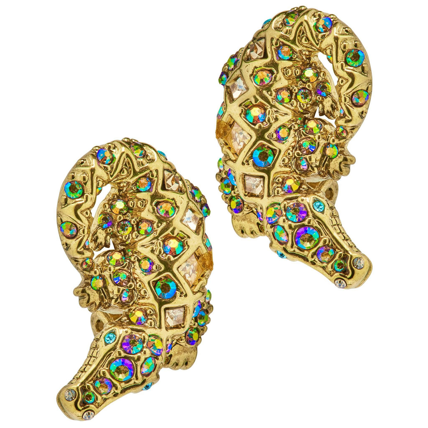 HEIDI DAUS®"Ali-Gorgeous" Crystal Alligator Button Earrings