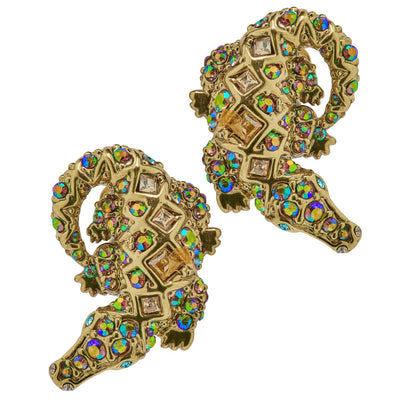 HEIDI DAUS®"Ali-Gorgeous" Crystal Alligator Button Earrings