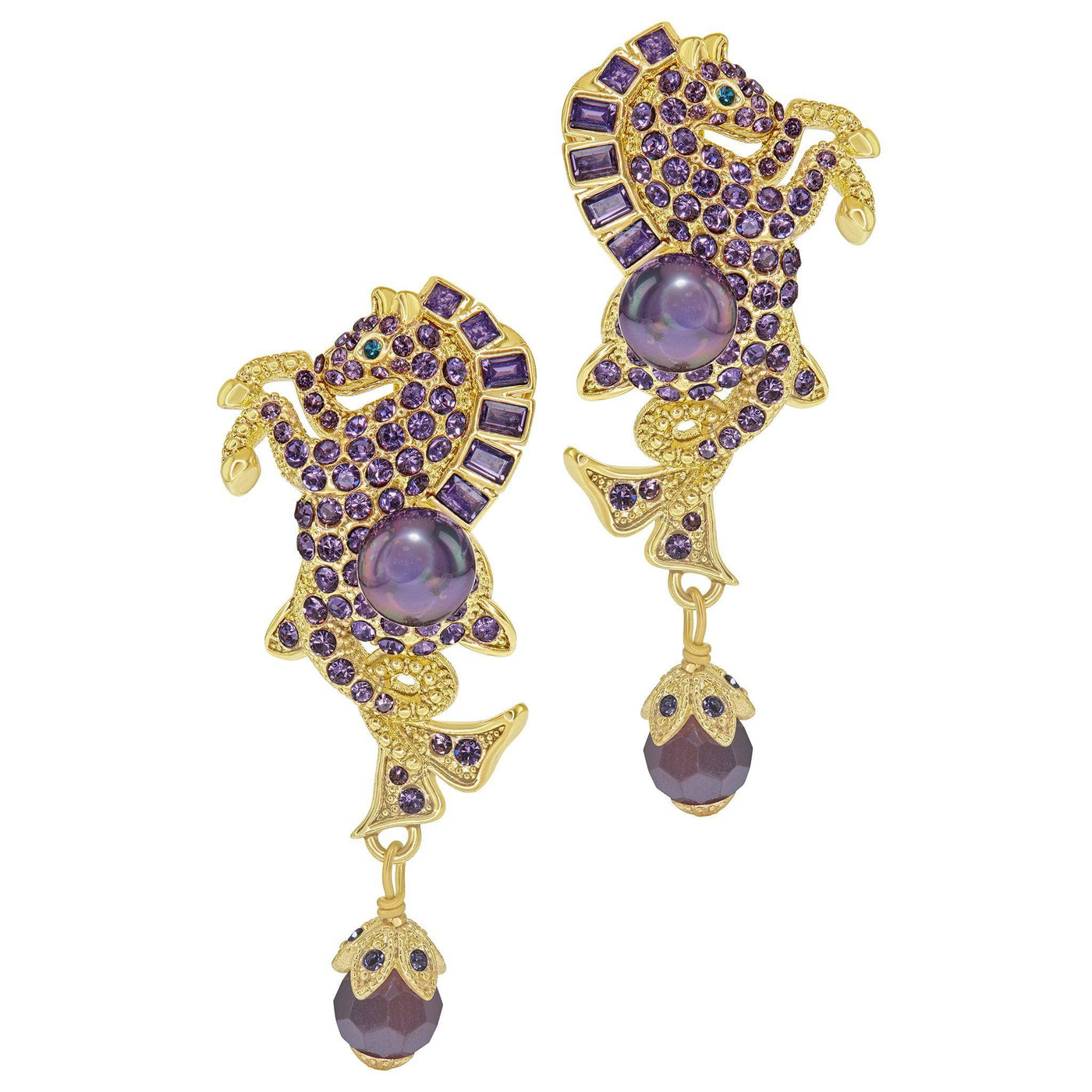 Heidi Daus®"Ornament Of The Sea" Beaded Crystal Seahorse Earrings