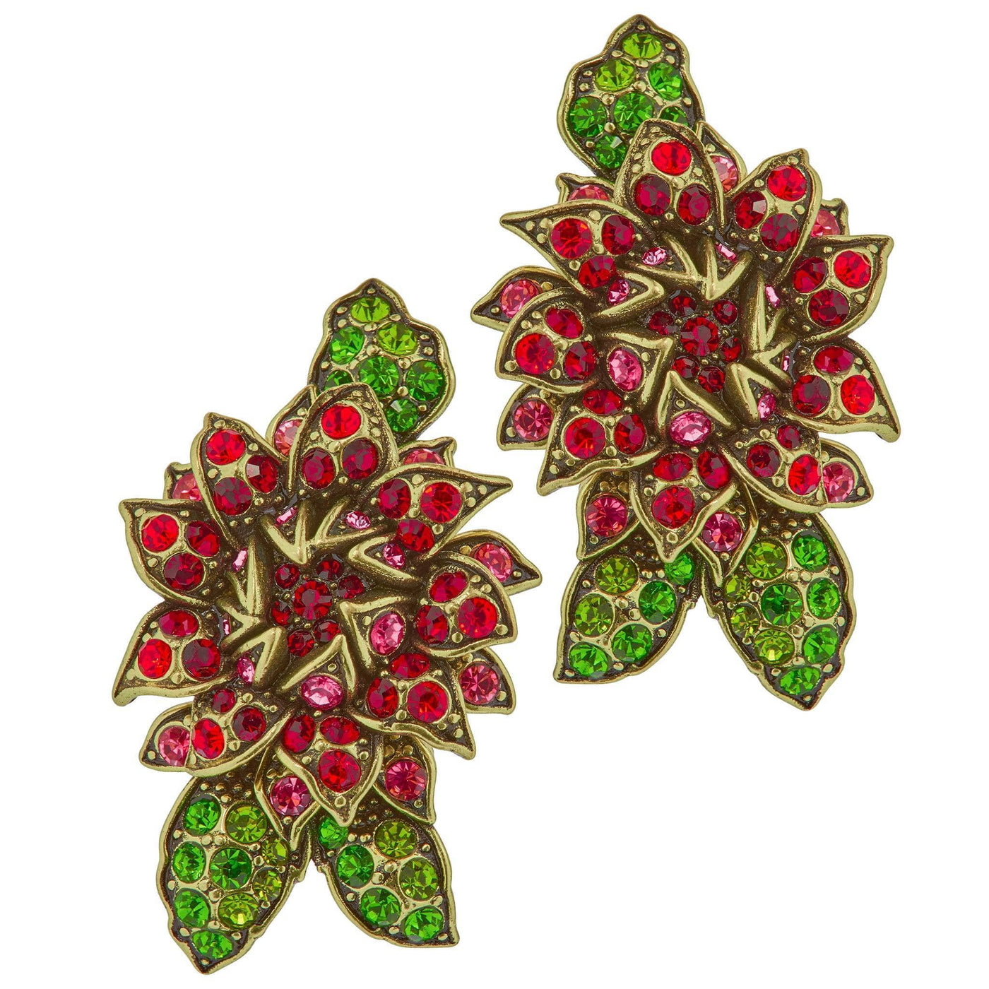 Heidi Daus®"Late Bloomer" Crystal Button Flower Earring