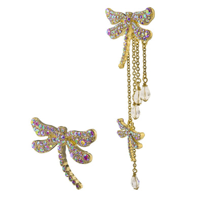 HEIDI DAUS®"Dragonflies In Flight" Beaded Crystal Dragonfly Dangle Earrings