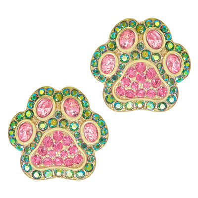HEIDI DAUS®"Pretty Paw Print" Crystal Paw Earring