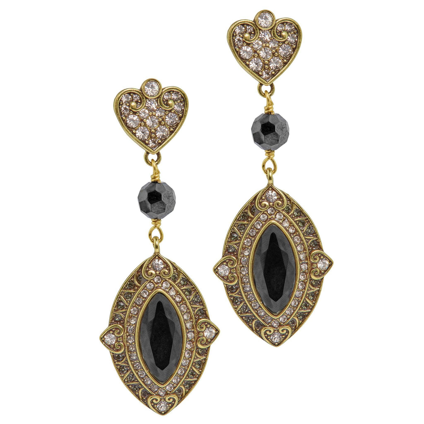 Heidi Daus®"Marquis Of Chic" Beaded Crystal Dangle Earrings