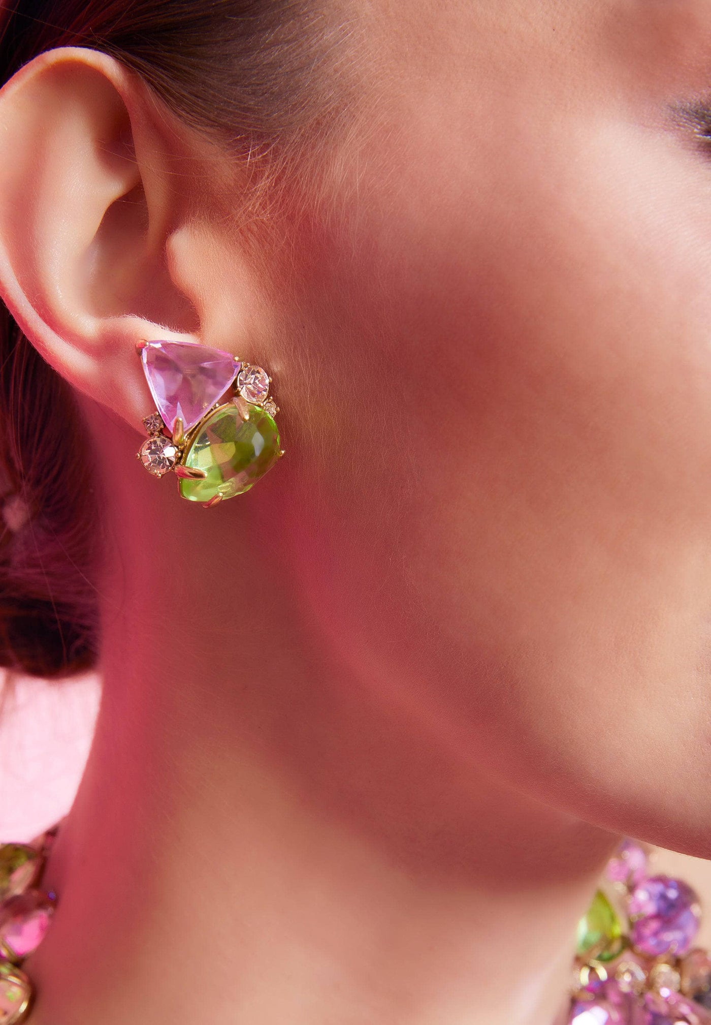 HEIDI DAUS®"Grande Bella Veneto" Crystal Deco Button Earrings