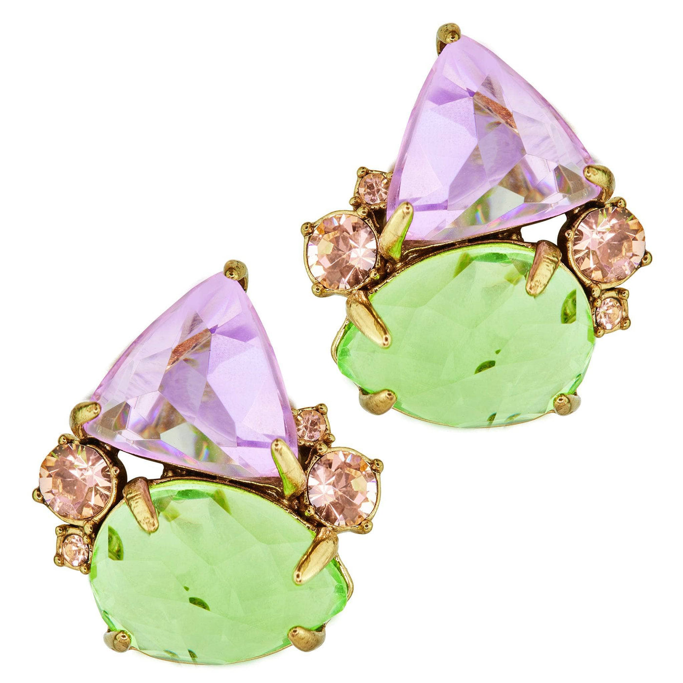 HEIDI DAUS®"Grande Bella Veneto" Crystal Deco Button Earrings