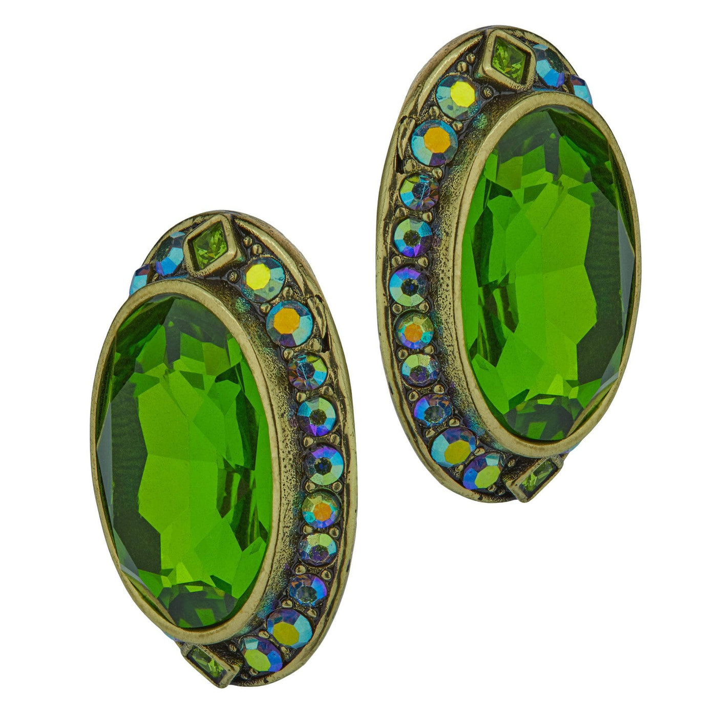 HEIDI DAUS®"Cleopatra's Collar" Crystal Cicada Button Earrings