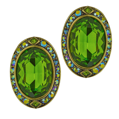 HEIDI DAUS®"Cleopatra's Collar" Crystal Cicada Button Earrings
