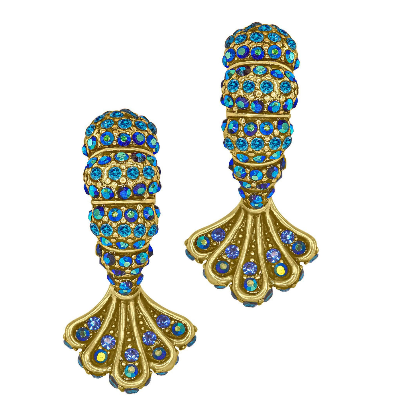 HEIDI DAUS®"Lobster Tales" Crystal Lobster Button Earrings