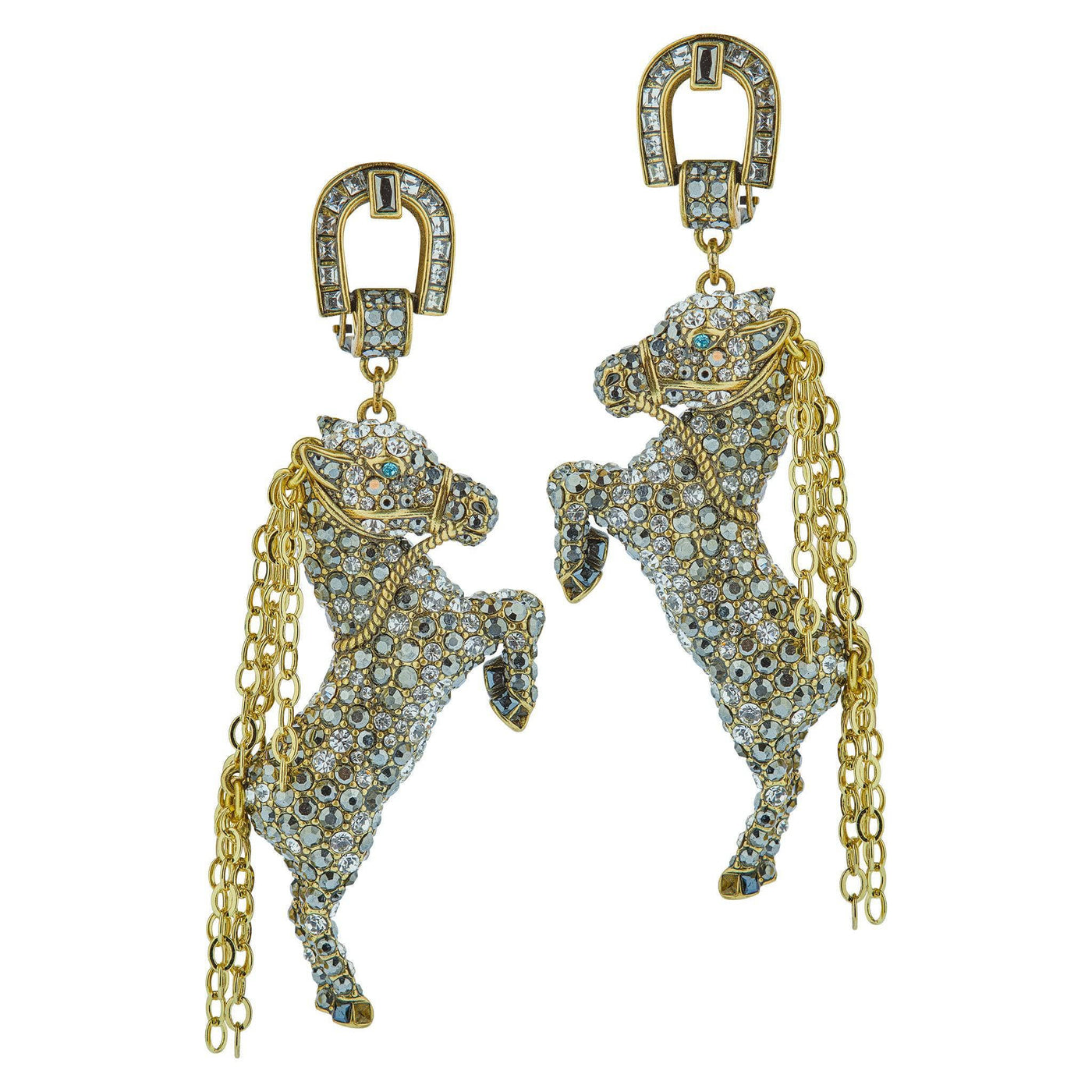 HEIDI DAUS®"I Dig  Ponies" Crystal Pony Dangle Earrings