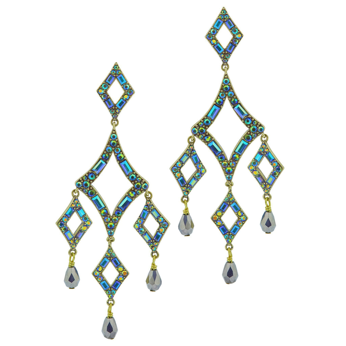 HEIDI DAUS®"Diamond Girl" Beaded Crystal Deco Dangle  Earrings