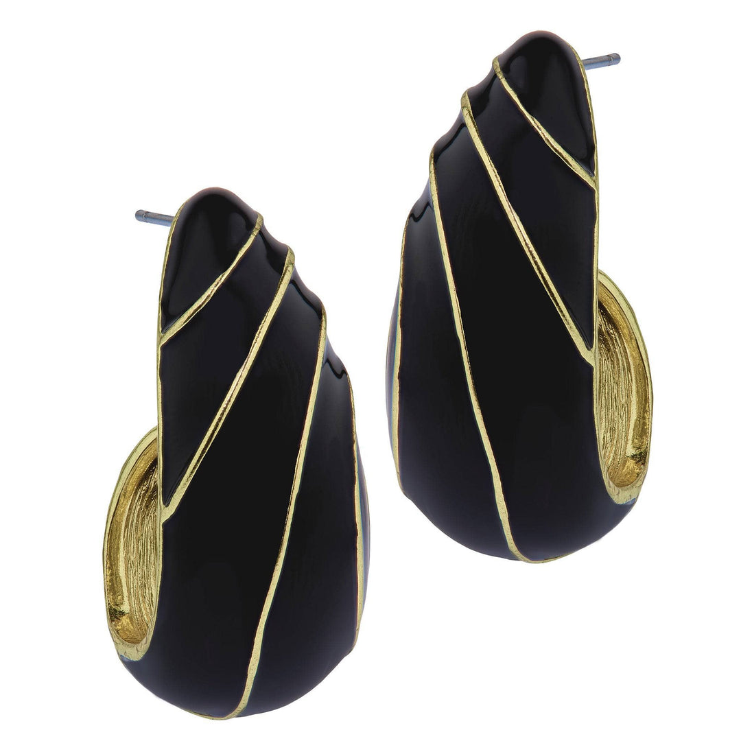 HEIDI DAUS®"The Perfect Wave" Enamel  Half Hoop Earrings HEIDI DAUS®