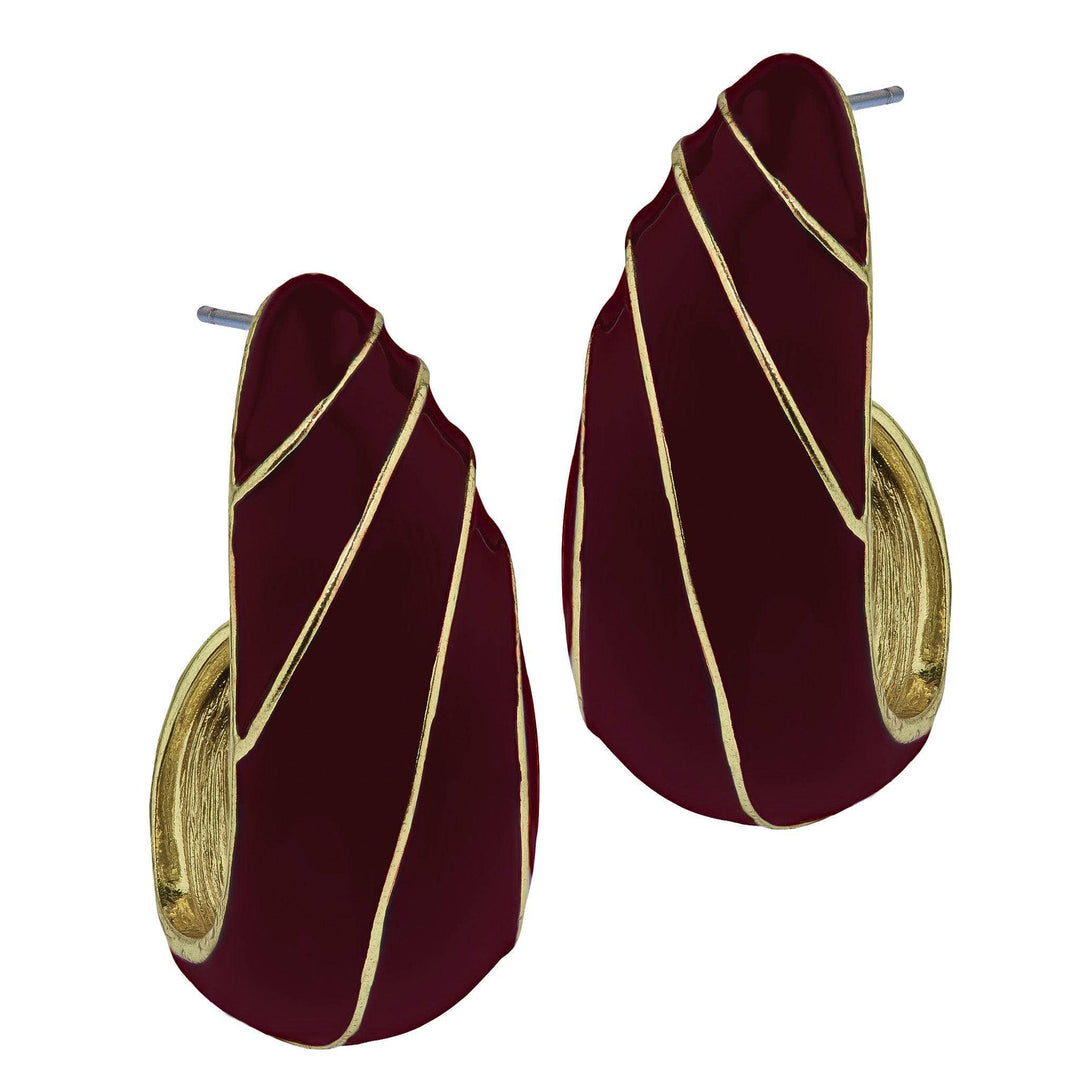 HEIDI DAUS®"The Perfect Wave" Enamel  Half Hoop Earrings HEIDI DAUS®