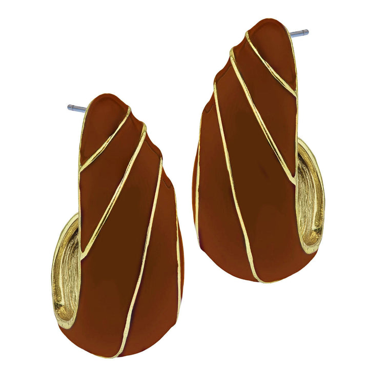 HEIDI DAUS®"The Perfect Wave" Enamel  Half Hoop Earrings HEIDI DAUS®