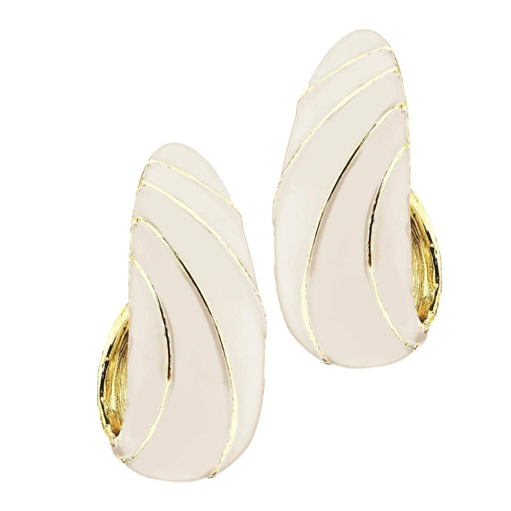 HEIDI DAUS®"The Perfect Wave" Enamel  Half Hoop Earrings HEIDI DAUS®
