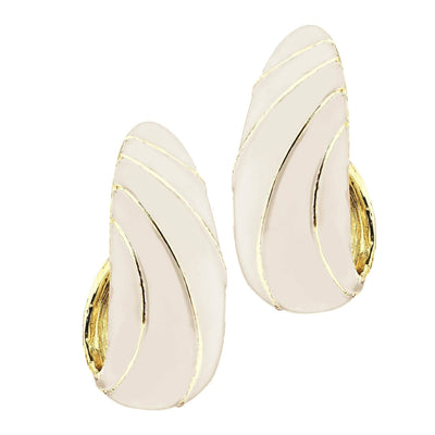 HEIDI DAUS®"The Perfect Wave" Enamel Hoop Earrings