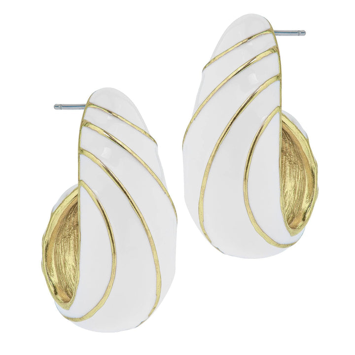HEIDI DAUS®"The Perfect Wave" Enamel  Half Hoop Earrings HEIDI DAUS®
