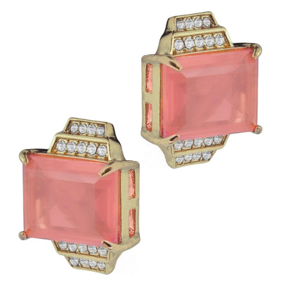 HEIDI DAUS® "Rock Ensemble" Crystal Deco Button Earrings