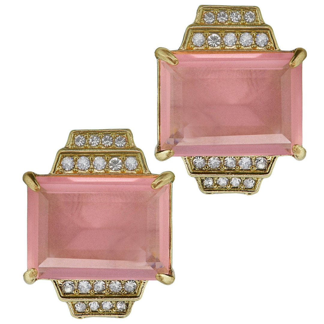 HEIDI DAUS® "Rock Ensemble" Crystal Deco Button Earrings HEIDI DAUS®