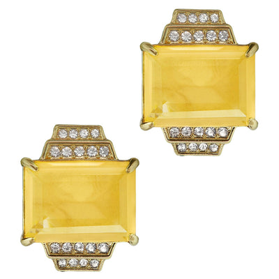 HEIDI DAUS® "Rock Ensemble" Crystal Deco Button Earrings