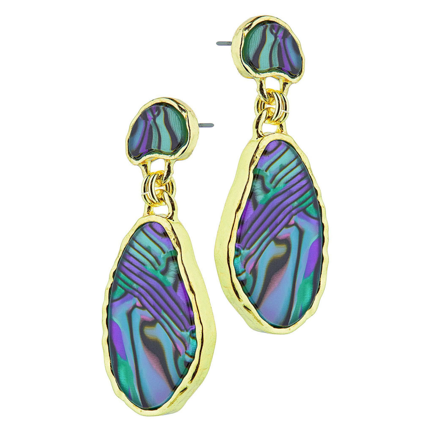 HEIDI DAUS®"Heidi Illustrated" Faux Abalone Dangle Earrings