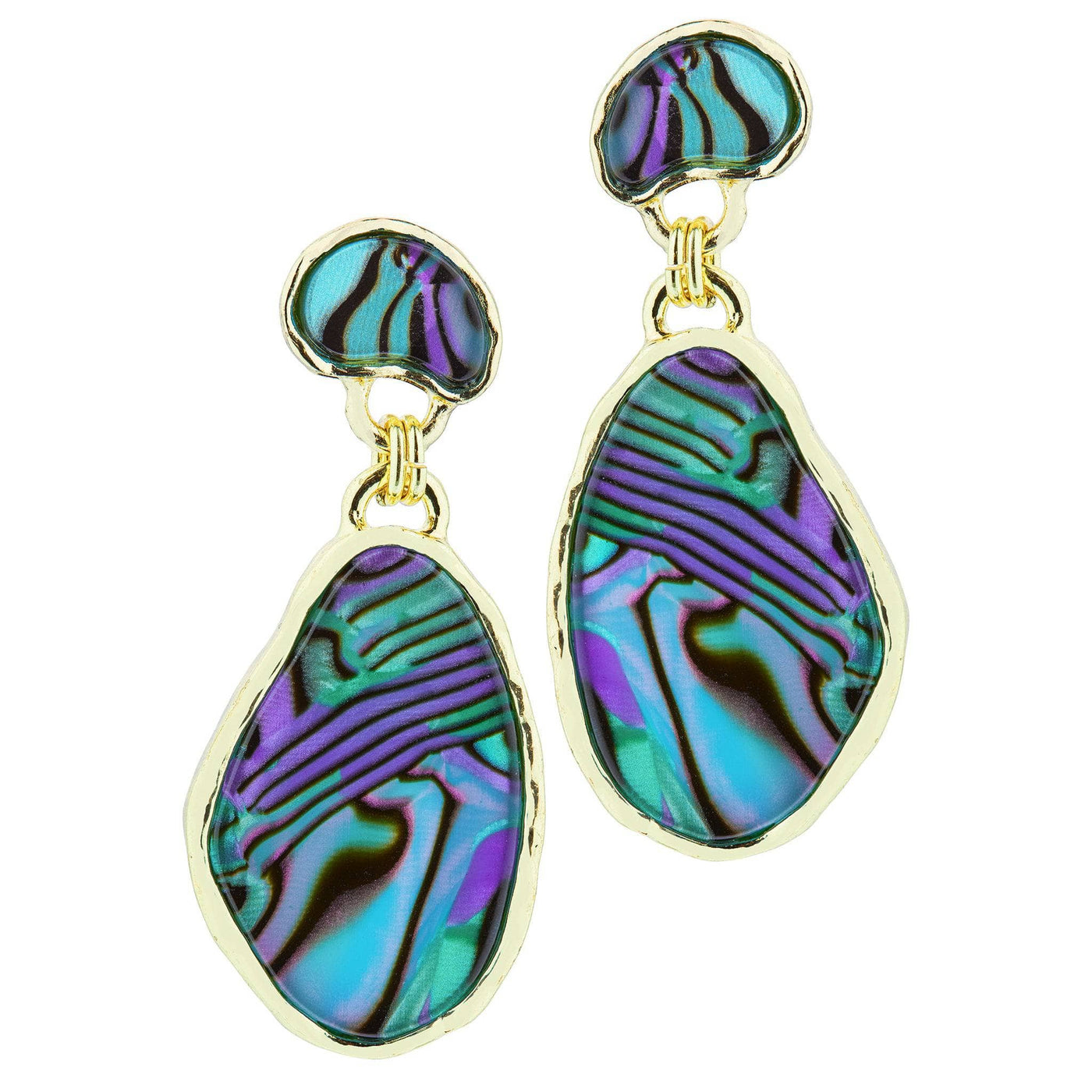 HEIDI DAUS®"Heidi Illustrated" Faux Abalone Dangle Earrings