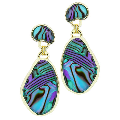 HEIDI DAUS®"Heidi Illustrated" Faux Abalone Dangle Earrings