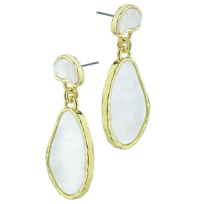 HEIDI DAUS®"Heidi Illustrated" Faux-White Mop Dangle Earrings