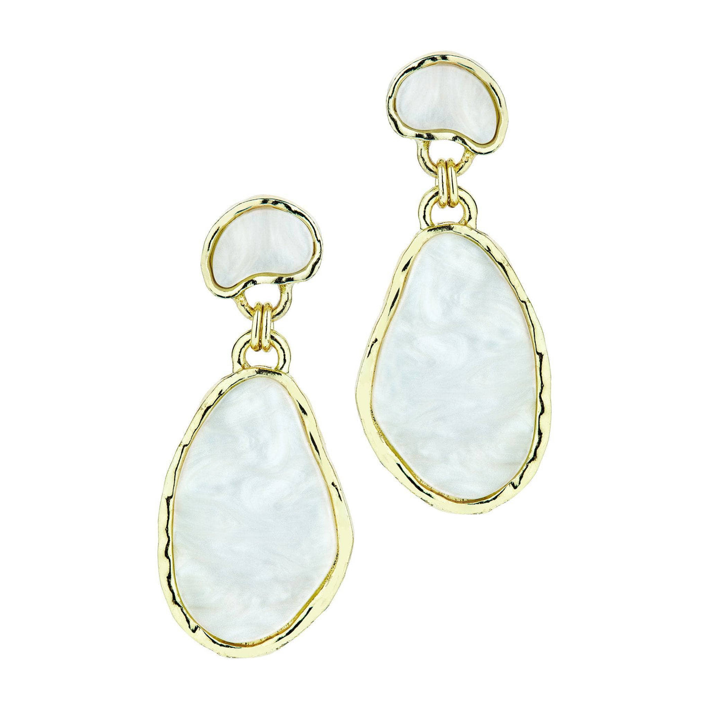 HEIDI DAUS®"Heidi Illustrated" Faux-White Mop Dangle Earrings