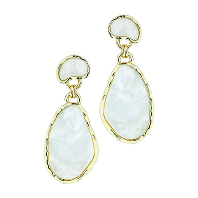 HEIDI DAUS®"Heidi Illustrated" Faux-White Mop Dangle Earrings