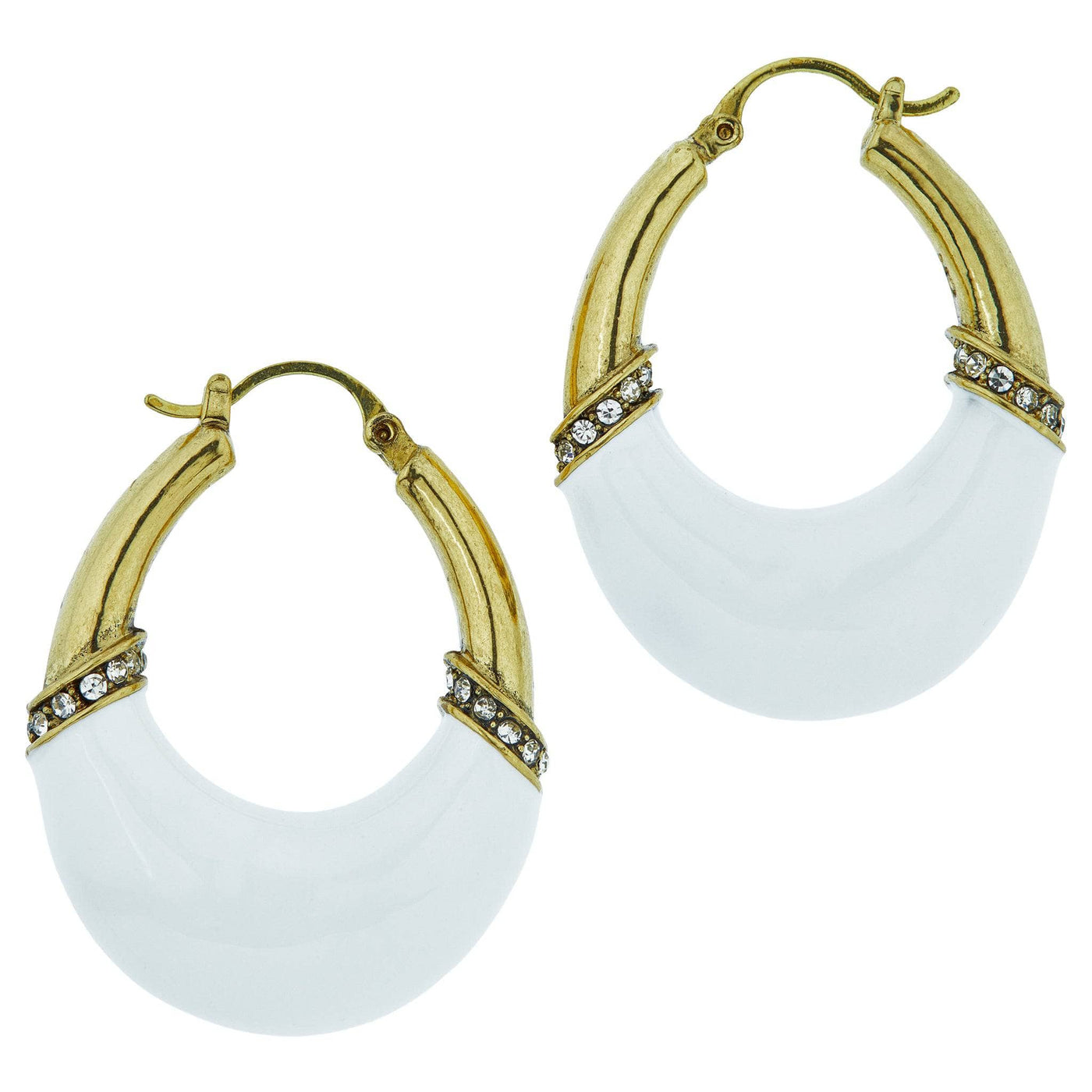HEIDI DAUS®"Monte Carlo Magic" Enamel Crystal Hoop Earrings