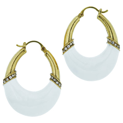 HEIDI DAUS®"Monte Carlo Magic" Enamel Crystal Hoop Earrings