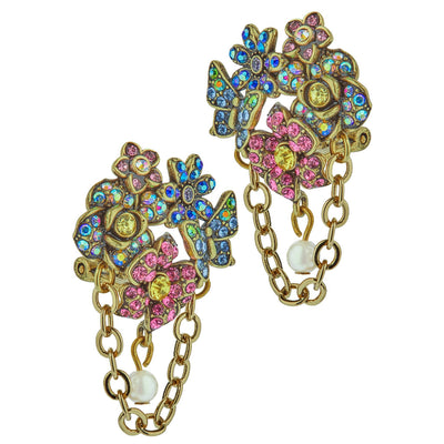 Heidi Daus® "Sparkling Debut" Crystal Floral Regency Earrings