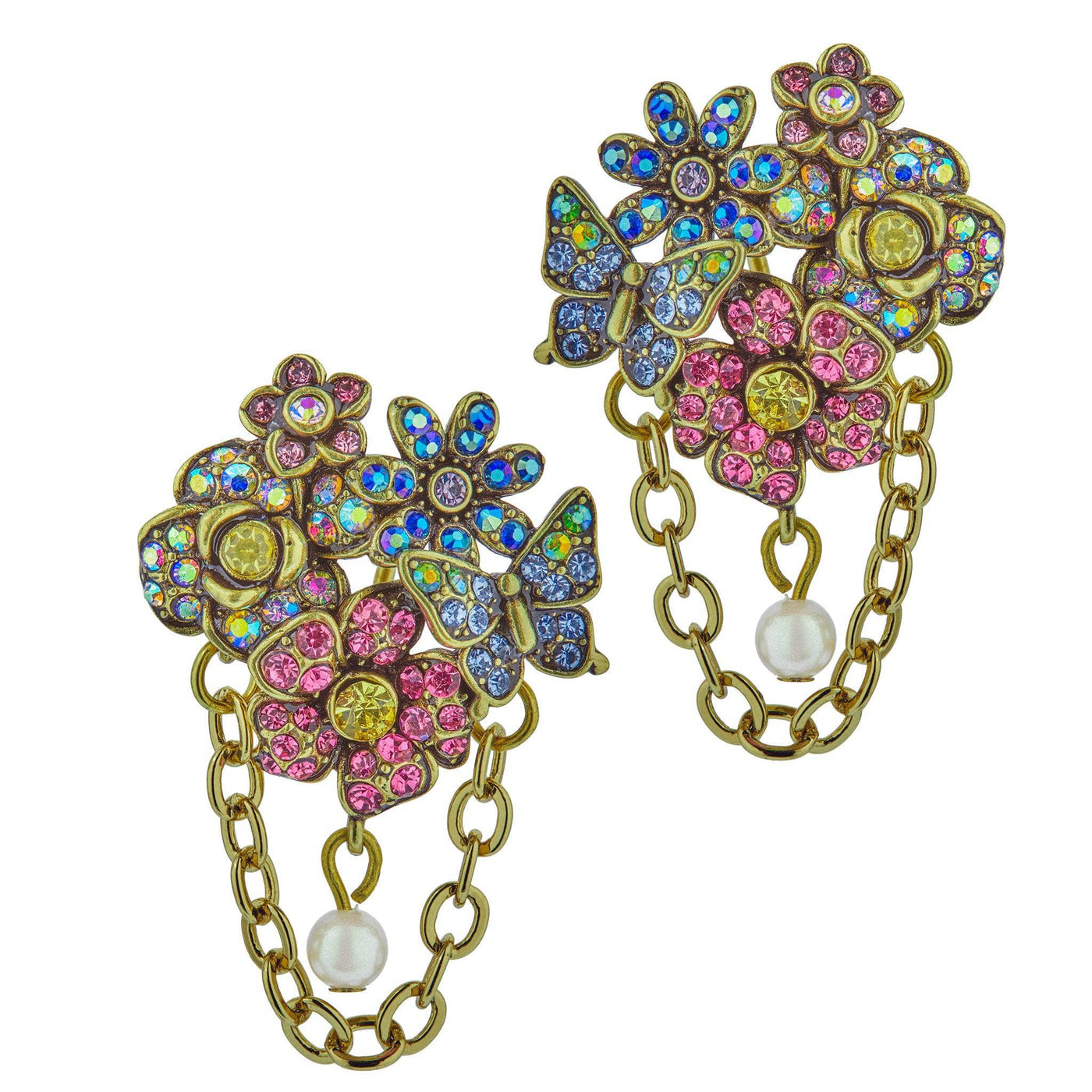 Heidi Daus® "Sparkling Debut" Crystal Floral Regency Earrings