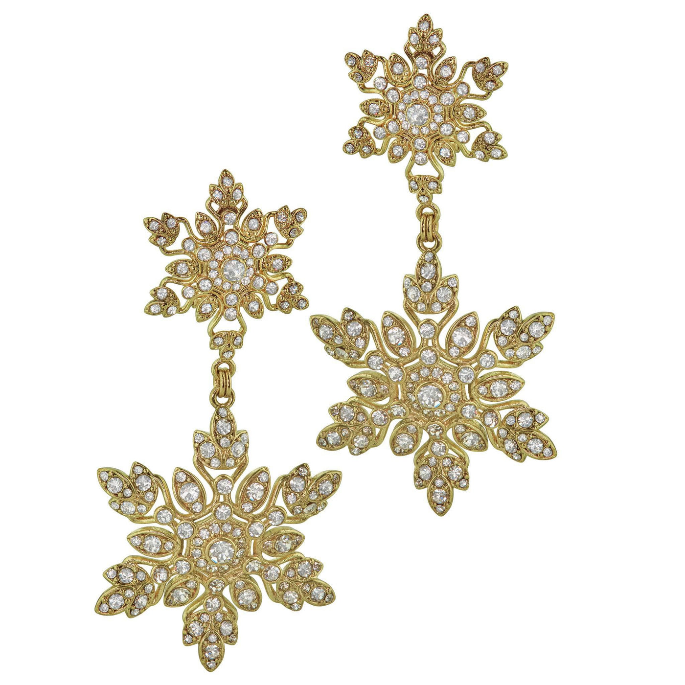 Heidi Daus®"Lovely Snowfall" Crystal Star Dangle Earrings