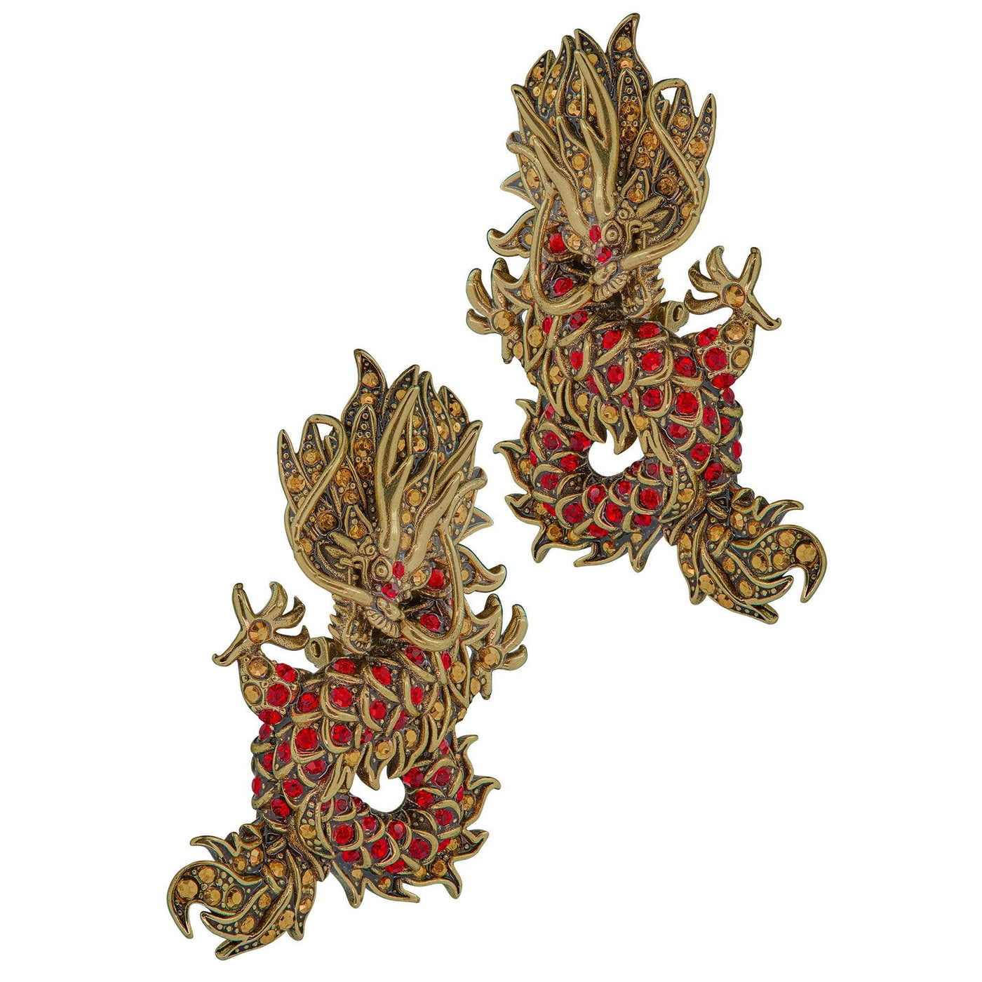 Heidi Daus®"Empress of the Flame" Crystal Dragon Earrings